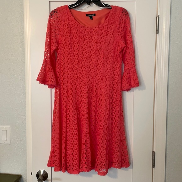 Roz & Ali pink crochet dress - Picture 3 of 6